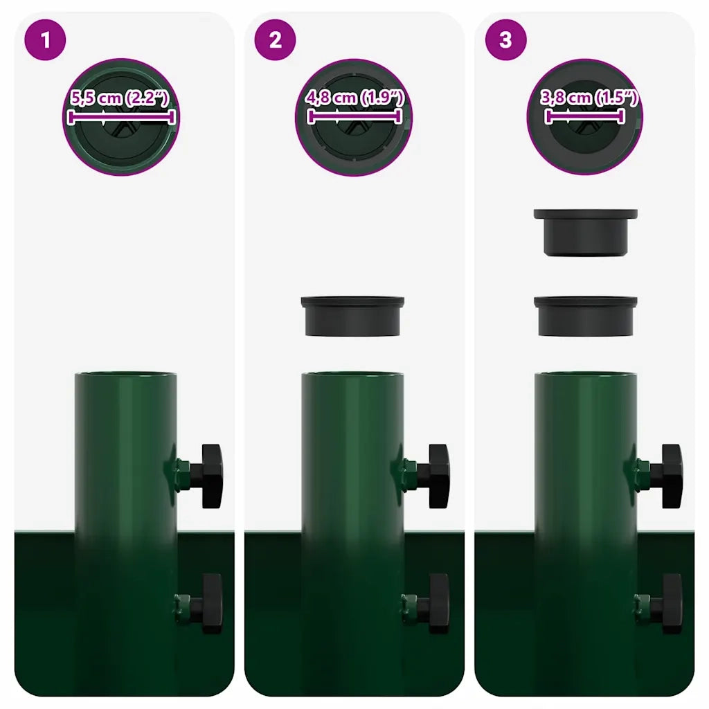 Base per ombrellone Verde 45 x 45 x 45 cm Acciaio 42010367
