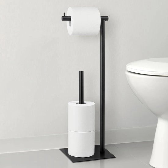 Houder per rotoli di carta igienica per bagno in acciaio per parete senza perforazione per rotoli di carta igienica
