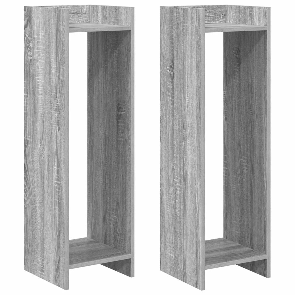 Supporto per piante 2 pcs Sonoma grigia 30 x 30 x 100 cm