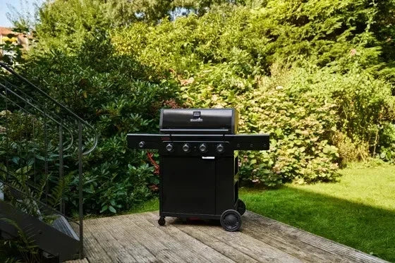Barbecue a gas Char-Broil Essential 4 G con 4 bruciatori. griglie in ghisa