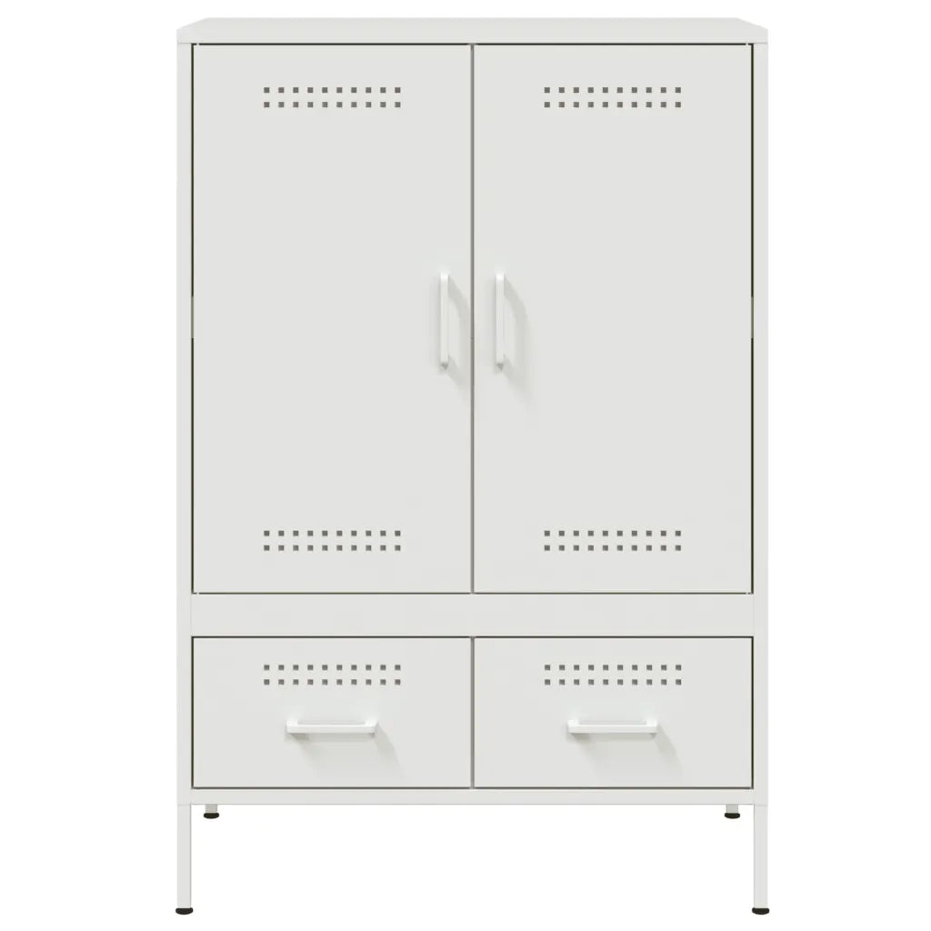 Credenza Bianca 68x39x101,5 cm in Acciaio