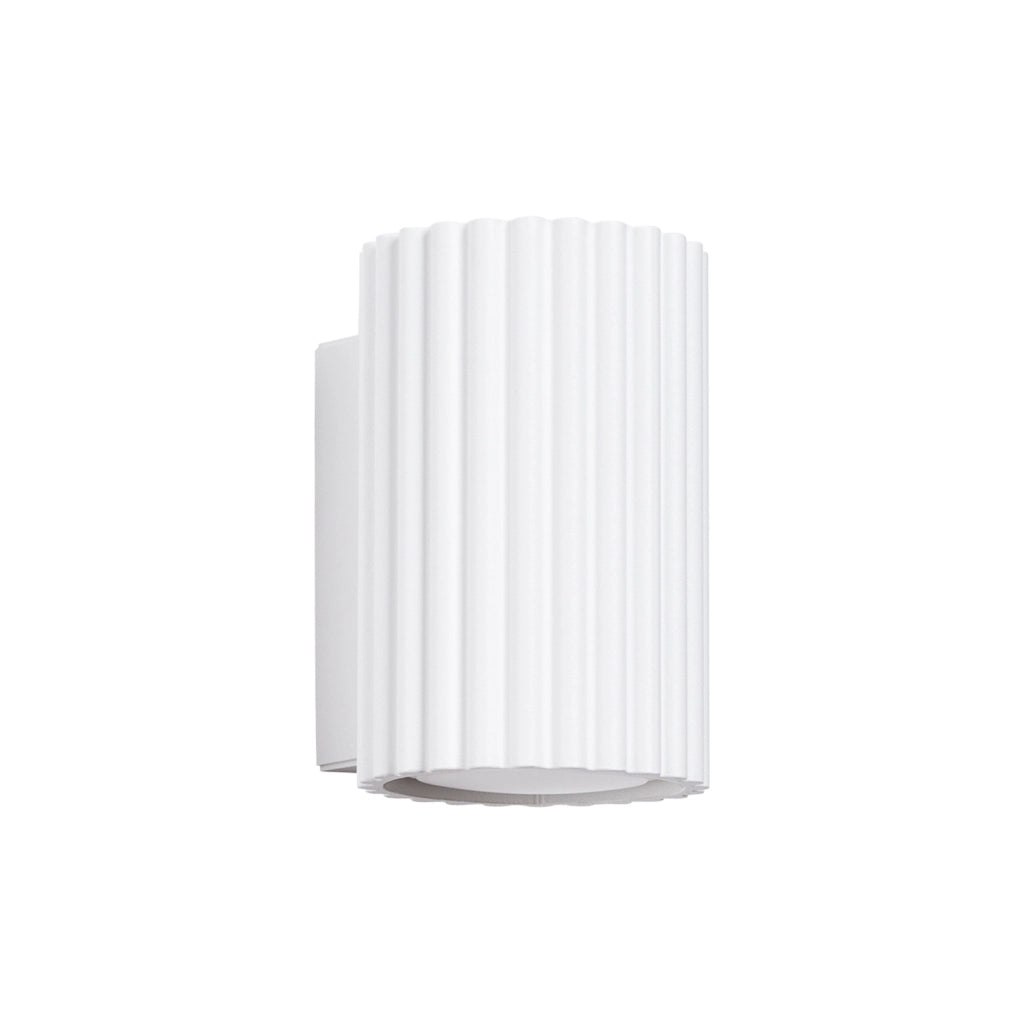 Applique moderna bianca tubo rigato 10cm GU10 Pure Lume