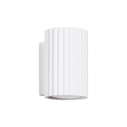 Applique moderna bianca tubo rigato 10cm GU10 Pure Lume