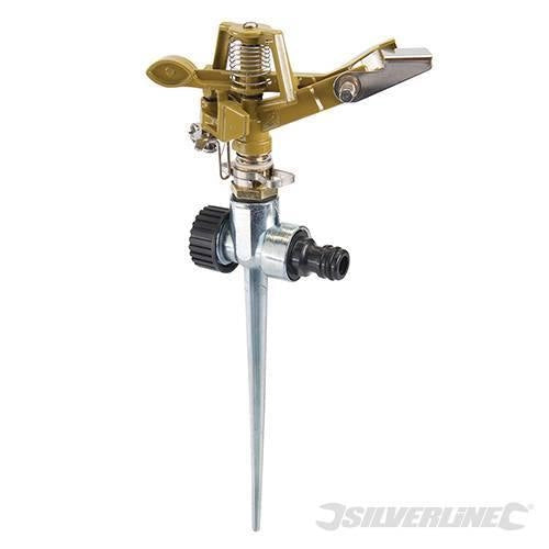 Irrigatore annaffiatore 300 mm da giardino ad impulso su puntale Silverline