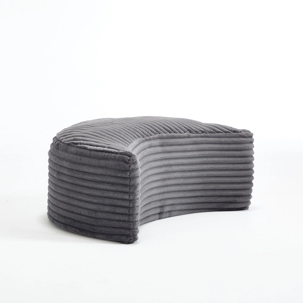 Divano letto ¨C Minimal ¨C Tessuto, 140x200cm, grigio, con pouf
