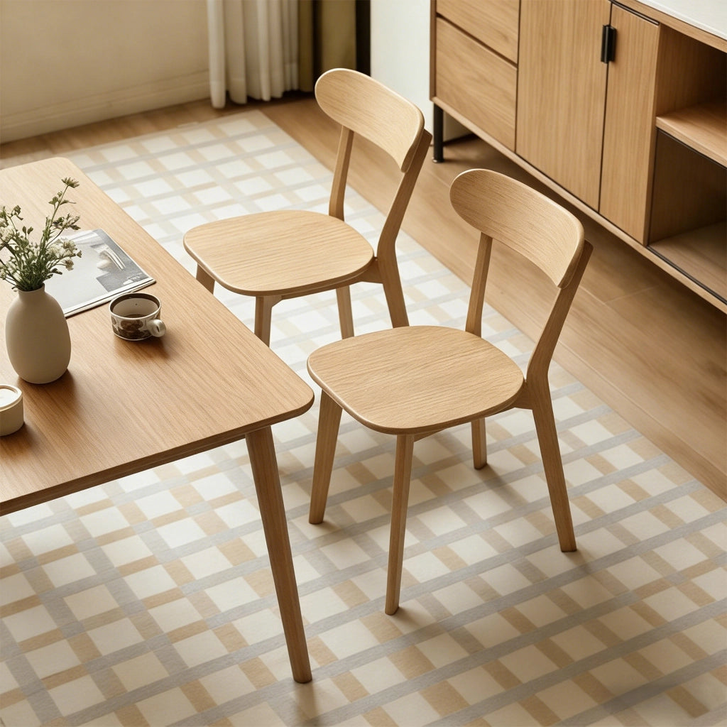 SEDIA da pranzo Set da 2 pezzi in legno massello colore legno