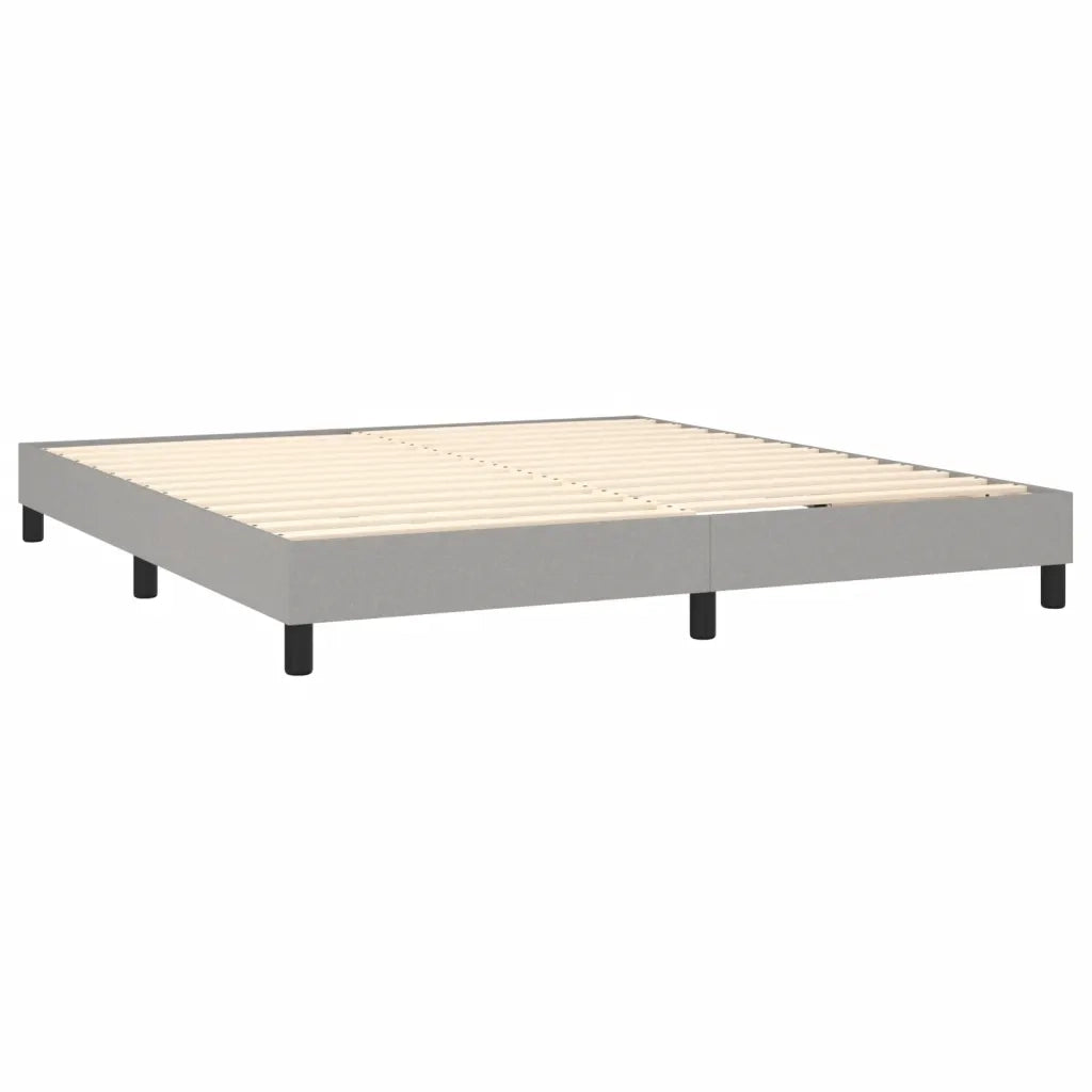 Giroletto a Molle con Materasso Grigio Chiaro160x200 cm Tessuto cod mxl 45570