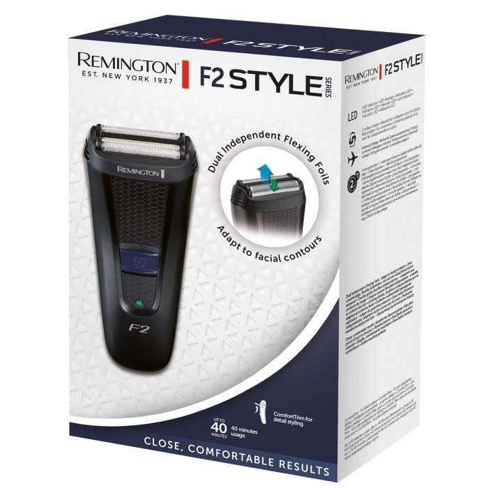 Rasoio a lamina REMINGTON F2002 F2 Style Series  Cordless  durata della batteria fino a 40  bordo arrotondato