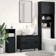 Mobile lavabo  Nero Rovere 80x33x60 cm in legno ingegnerizzato