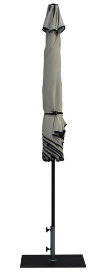 Ombrellone da Giardino Ø3 m Palo Ø38 mm in Alluminio Tessuto Dralon Acrilico Border Bianco