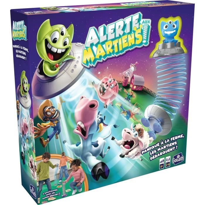 Giochi da tavolo - GOLIATH - Allerta i marziani - Elimina gli animali e guadagna punti! 6 anni
