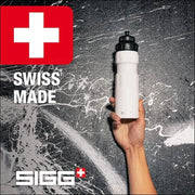 Bottiglia sport drink con tocco bianco 075 l - priva di sostanze dannose - impermeabile e leggera in alluminio