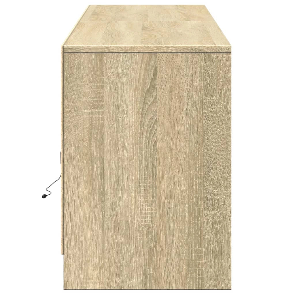Mobile TV multimediale scaffale TV credenza TV sala da pranzo soggiorno camera da letto con LED rovere Sonoma 180 x 34 x 50 cm derivati ​​del legno marrone 02_0026490