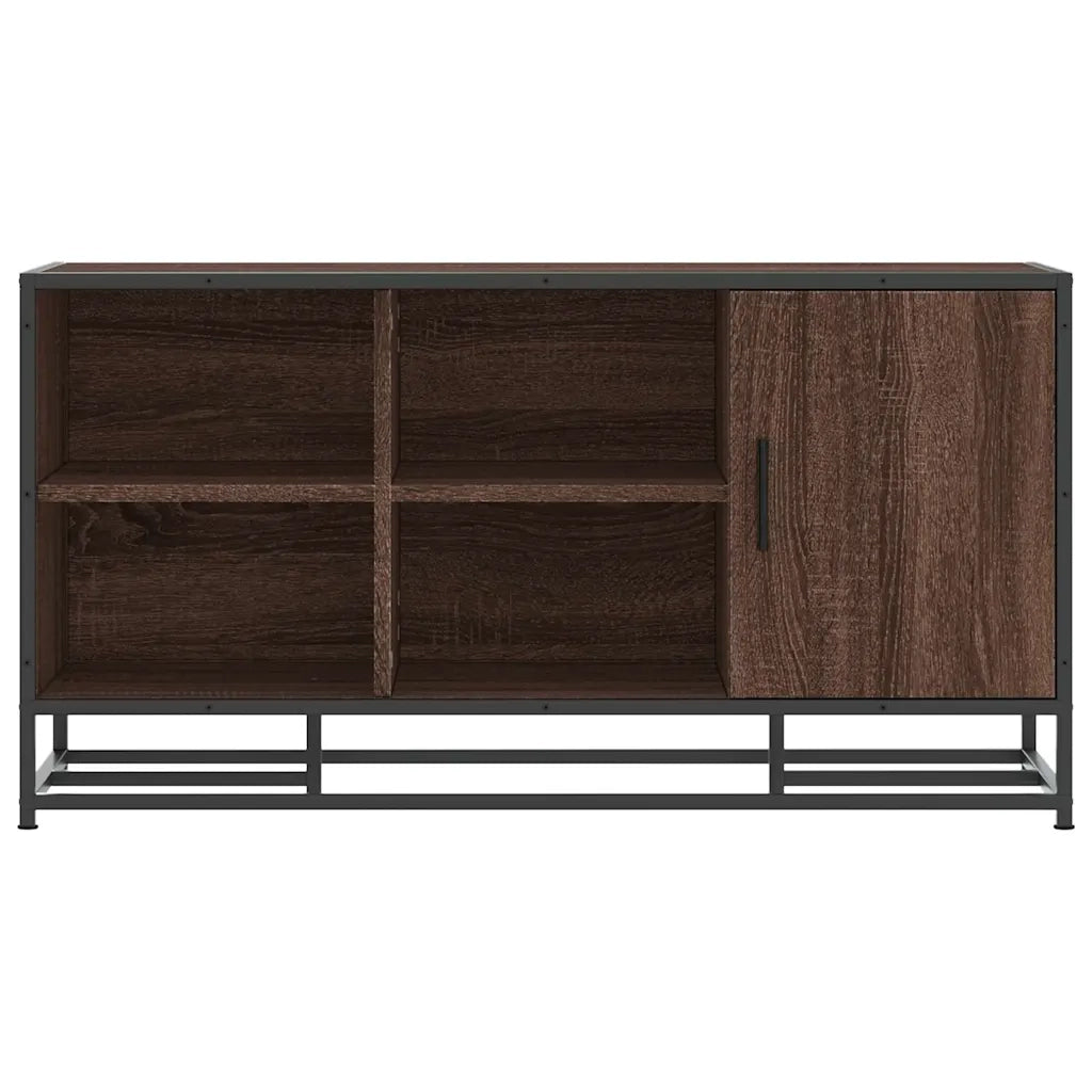 Scarpiera Rovere Marrone 100x40x53,5 cm in Truciolato e Metallo 849218
