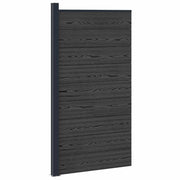 Pannello di Recinzione WPC e Alluminio Nero 42039078