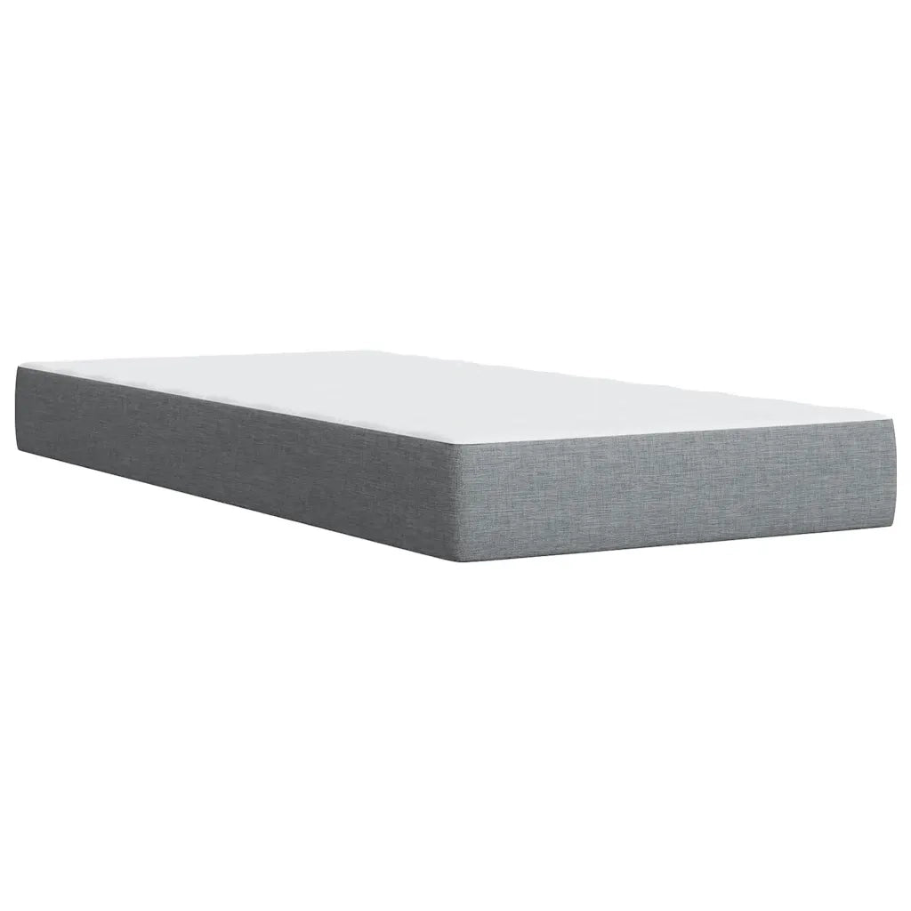 vidaXL Giroletto a Molle con Materasso Grigio Chiaro100x200 cm Tessuto