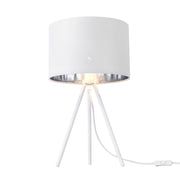 Lampada da Tavolo Comodino Metz a Treppiede - Bianco lux.pro