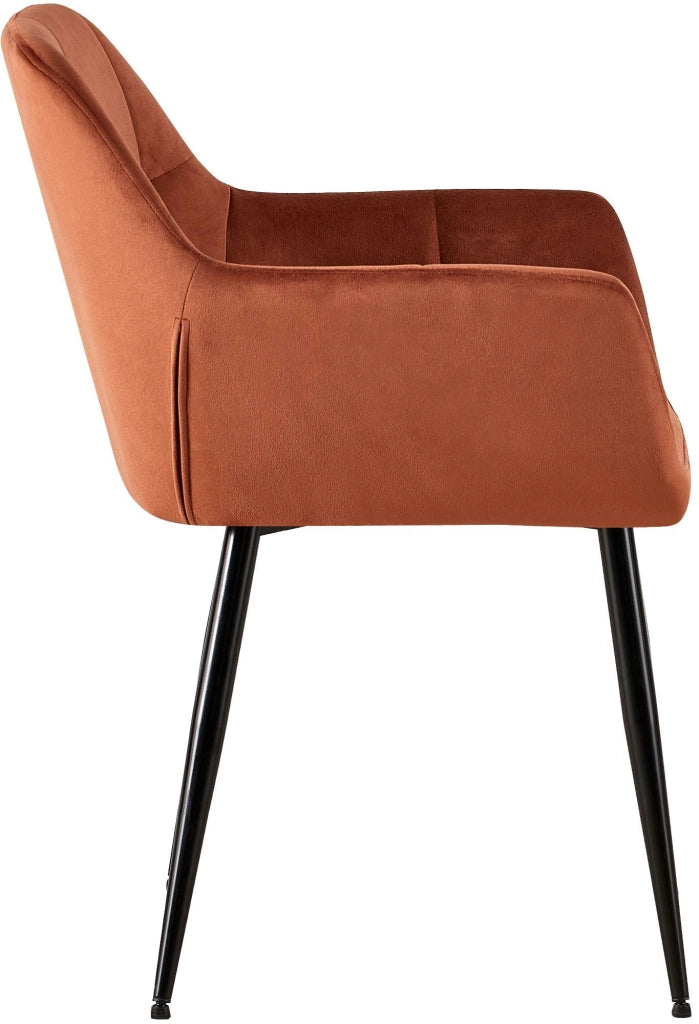 Sedia visitatore Emia Velluto,marrone