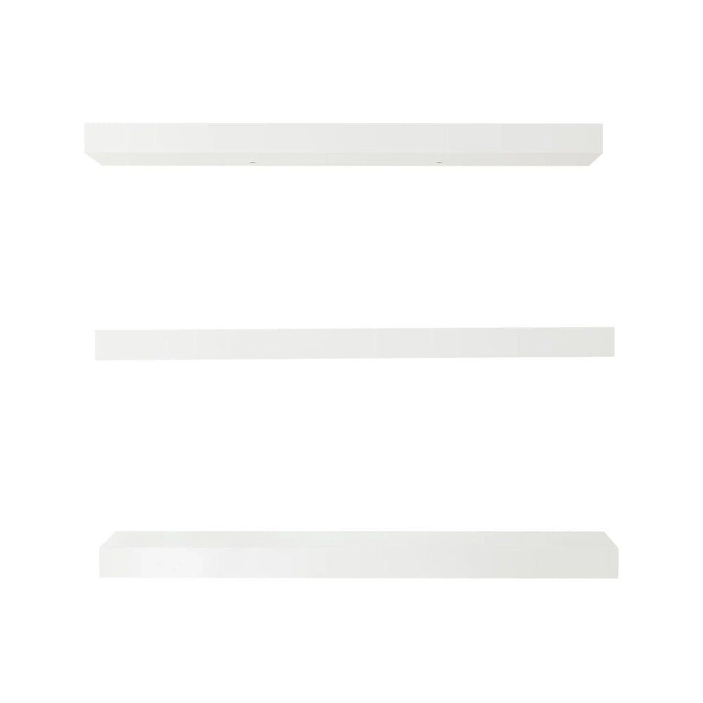 Set di 3 mensole da parete moderno mobile contenitore 60 x 20 x 4 cm bianco 03_0009780