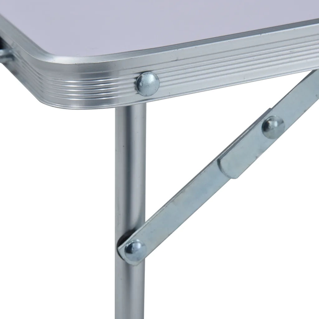 Tavolo Pieghevole da Campeggio Bianco in Alluminio 60x40cm CFW4808152