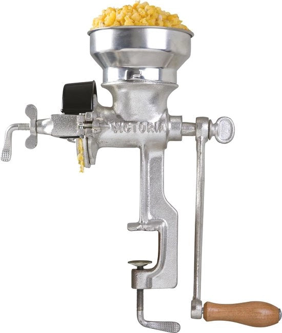 Molitore Manuale con Contenitore Basso - Ottone, Argento, Rosso