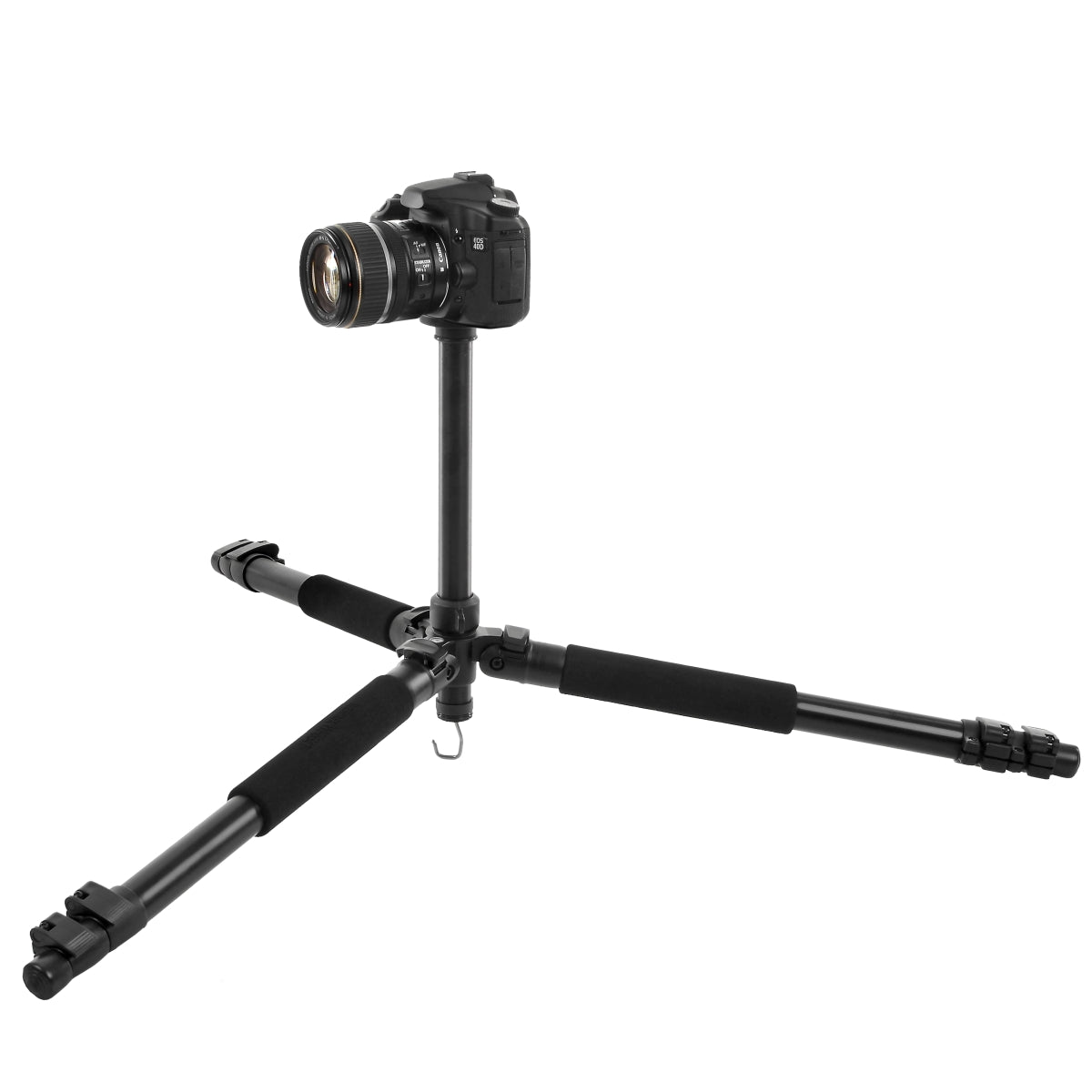 Walimex Pro Treppiede FT-665T Pro (con testa panoramica 3D, estremamente stabile, capacità di carico massima: treppiede 12 kg. Panhead 6kg, 3 segmenti di gambe), nero