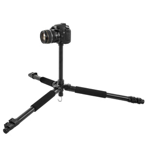 Walimex Pro Treppiede FT-665T Pro (con testa panoramica 3D, estremamente stabile, capacità di carico massima: treppiede 12 kg. Panhead 6kg, 3 segmenti di gambe), nero