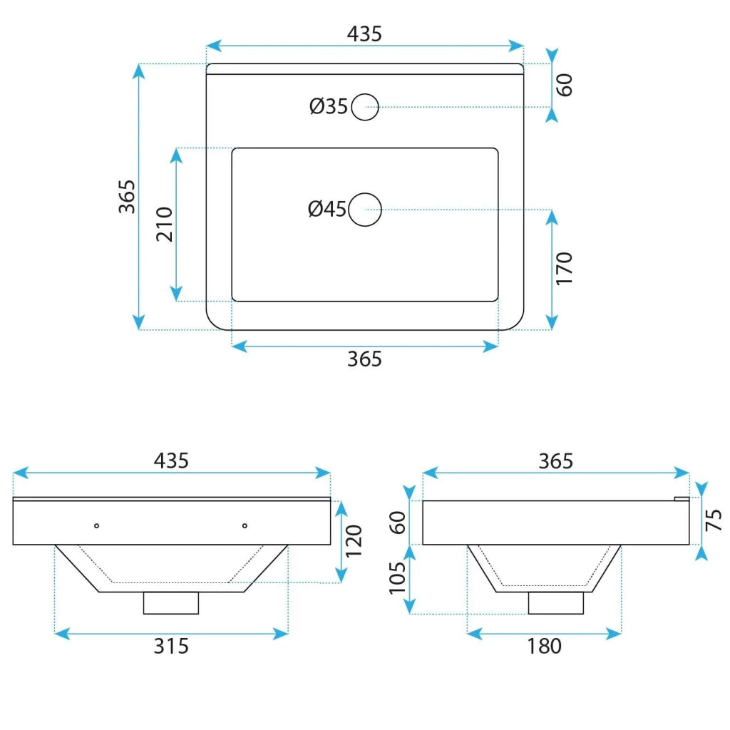 Set Di Mobili Da Bagno Con Lavabo Molly 40cm White