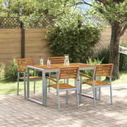 Set da Pranzo per Giardino 5 pcs Grigio 3284359