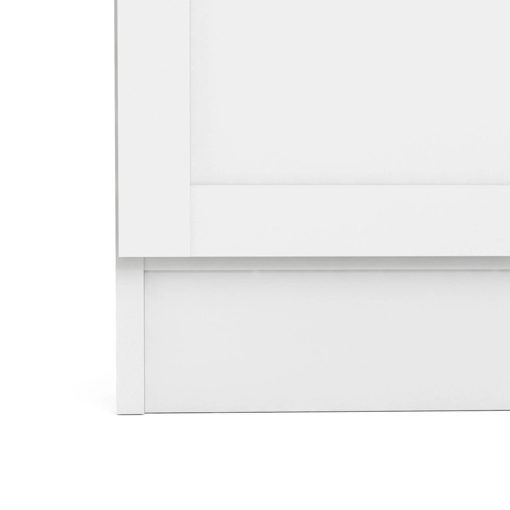 Libreria Michel, Scaffale da ufficio, Mobile portalibri, Biblioteca, 79x28 h203 cm, Bianco
