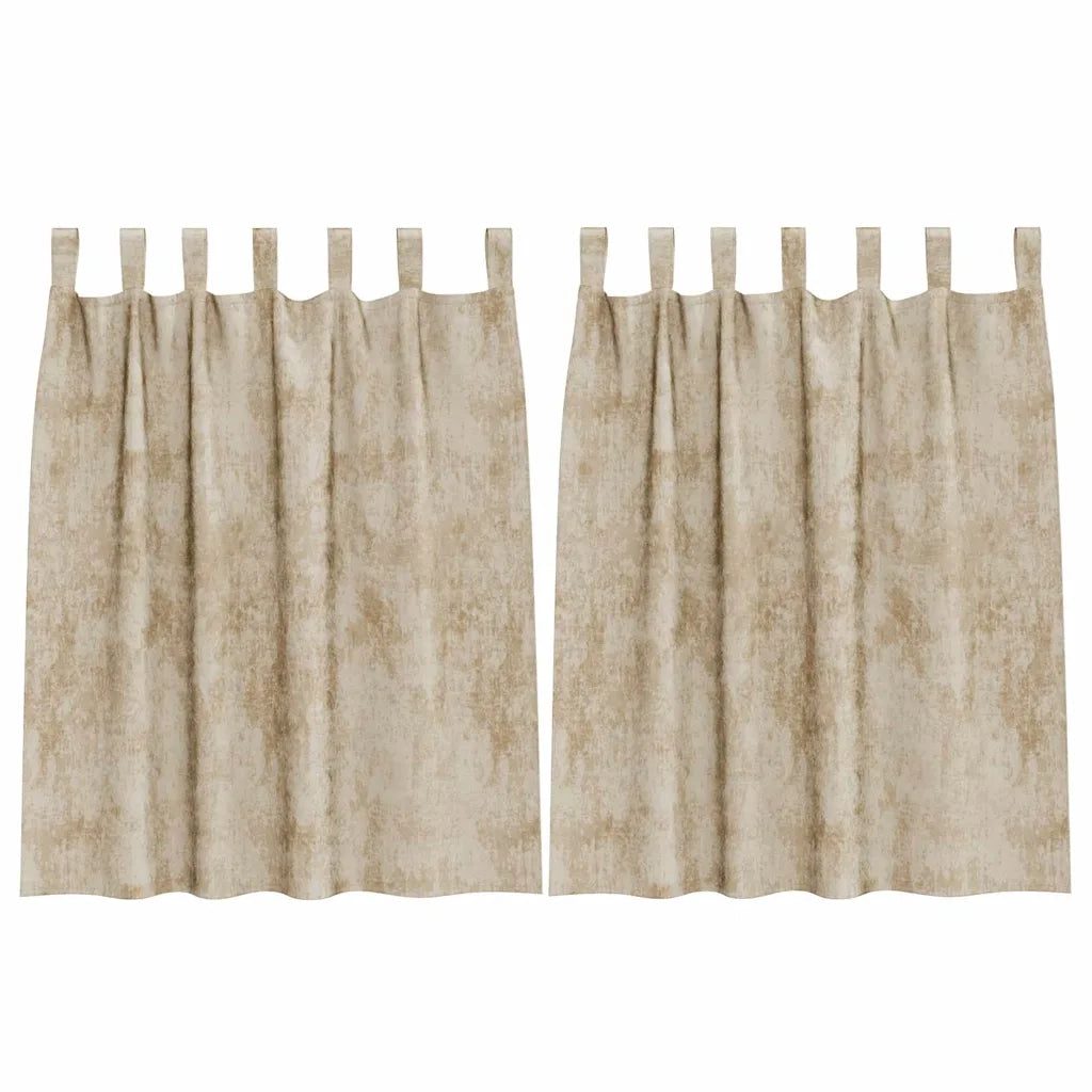 Tende in Velluto con tende 2 pcs Crema 140 x 140 cm Velluto 4107733