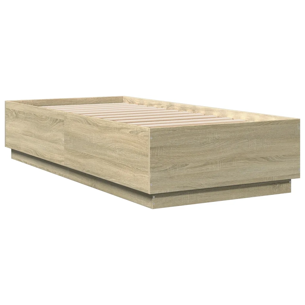 Giroletto Luci LED Rovere Sonoma 100x200cm in Legno Multistrato 3209627