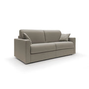 Chris Divano letto matrimoniale tessuto impermeabile 166 cm tortora
