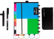 Libretto A5 modulare riutilizzabile con sistema di organizzazione a schede e sistema discbound - Pagine modulabili con tecnologia duratech3 - Lavabile e scrivibile come carta