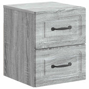 Mobiletto da notte a muro Grigio Sonoma 34,5 x 33 x 40 cm