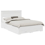 Letto matrimoniale | Letto per adulti | Struttura del letto Bianco 160 x 200 cm Legno multistrato