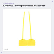 Ritsbanden 100 pezzi - Etichette di sicurezza con chiusura automatica - Etichette adesive con marchio - Etichette di identificazione Pull Tite - Per bagagli/cavi - Etichette di sicurezza a zip tie stabili - Etichette di identificazione con marchio
