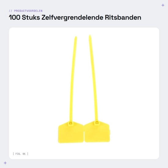 Ritsbanden 100 pezzi - Etichette di sicurezza con chiusura automatica - Etichette adesive con marchio - Etichette di identificazione Pull Tite - Per bagagli/cavi - Etichette di sicurezza a zip tie stabili - Etichette di identificazione con marchio