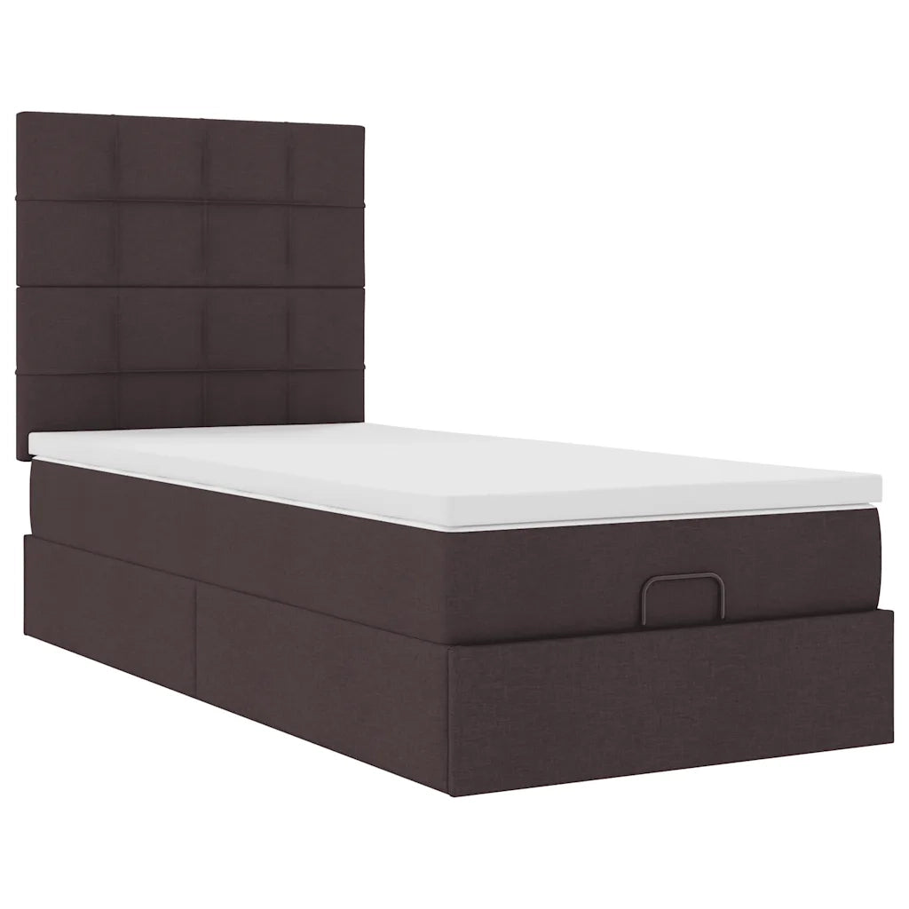 Struttura Letto Pouf con Materasso 100x200 cm in Tessuto