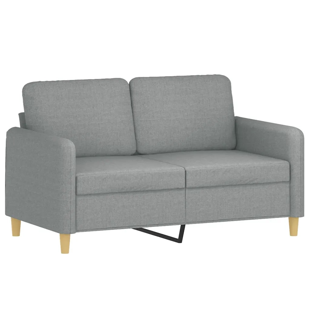 Set Divani 2 pz con Cuscini Grigio Chiaro in Tessuto 3202102