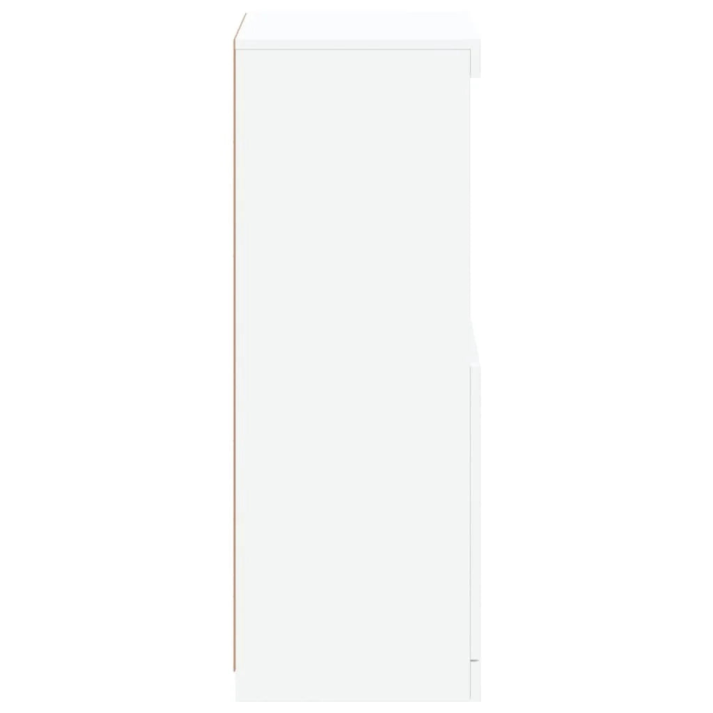 Buffet credenza cassettiera armadio mobile contenitore organizer per cucina soggiorno salotto con luci LED 41 x 37 x 100 cm bianco 02_0029848