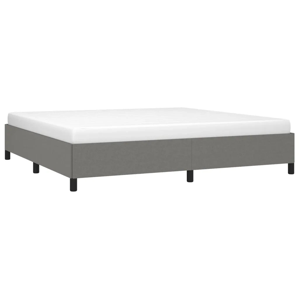 Giroletto senza Materasso Grigio Scuro 200x200 cm Tessuto 347091