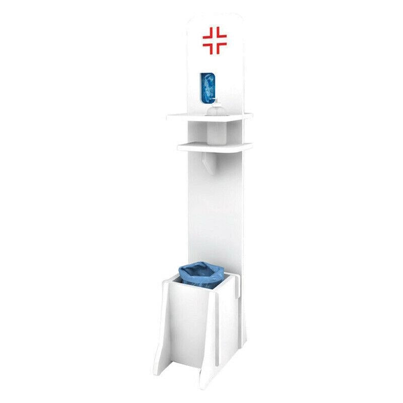 TOTEM PIANTANA PORTA IGIENIZZANTE E GUANTI