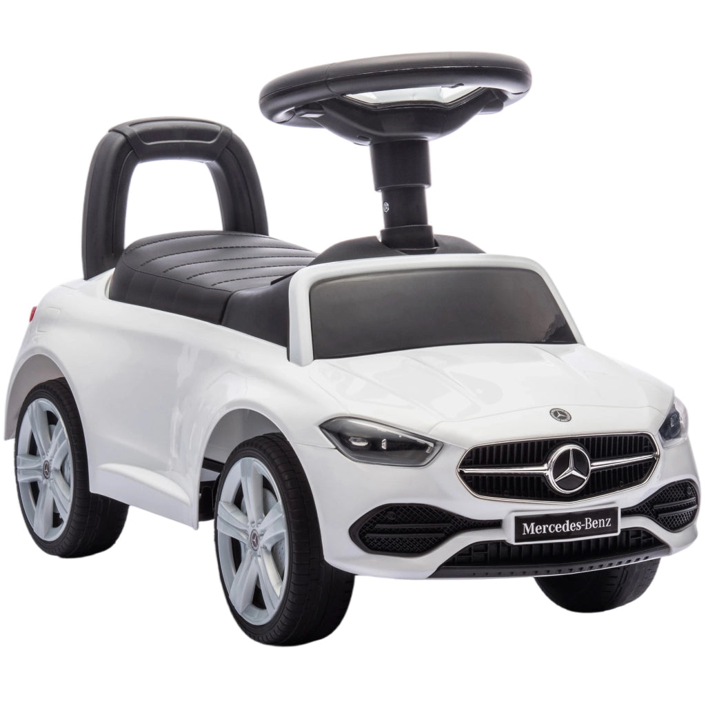 Macchina Bambini Mercedes Benz con Clacson e Portagiochi ¨C Zephmum ¨C Bianco 65x28x39 cm