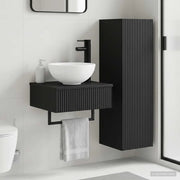 Set di mobili per il bagno 2 pz Nero 33 x 34,5 x 100 cm 3406094