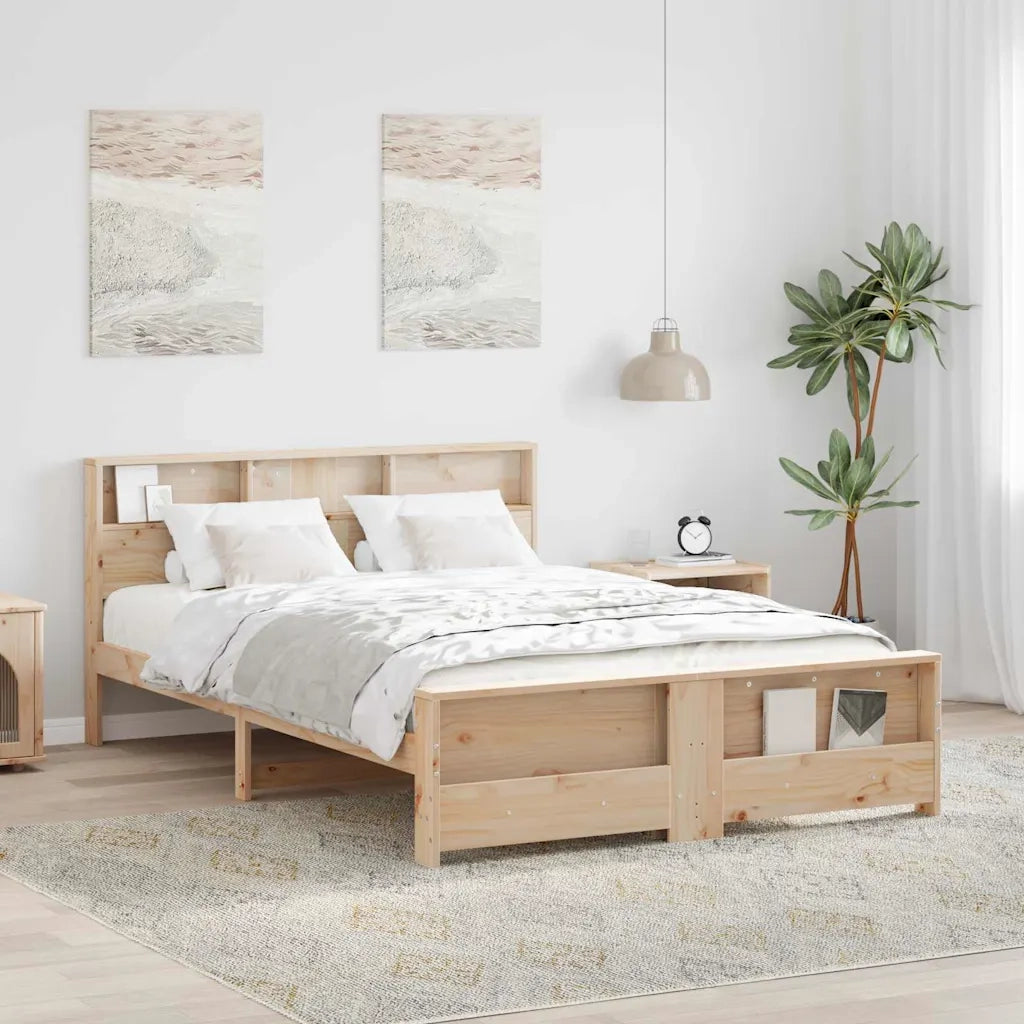 vidaXL Struttura del letto Marrone 150 x 200 cm Legno di pino massello
