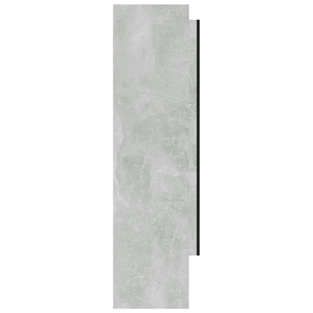 Armadietto Bagno con Specchio 80x15x60 cm in MDF Grigio Cemento 331535
