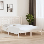 Giroletto senza Materasso Bianco 160x200 cm Legno Massello Pino