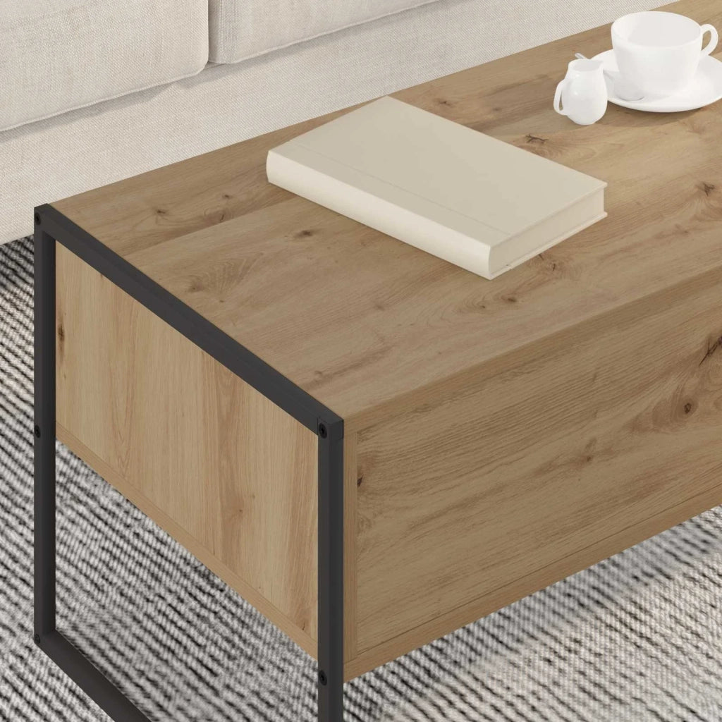 Tavolino da salotto | Tavolino da caff¨¨ | Tavolino da Soggiorno Rovere Artigianale 100 x 46 x 40 cm