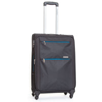 Trolley Valigia Media Morbida in Poliestere 4 Ruote TSA Ravizzoni Acqua Nero